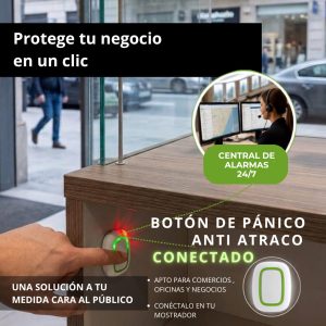 Botón anti atraco para comercios y negocios - AJA Seguridad