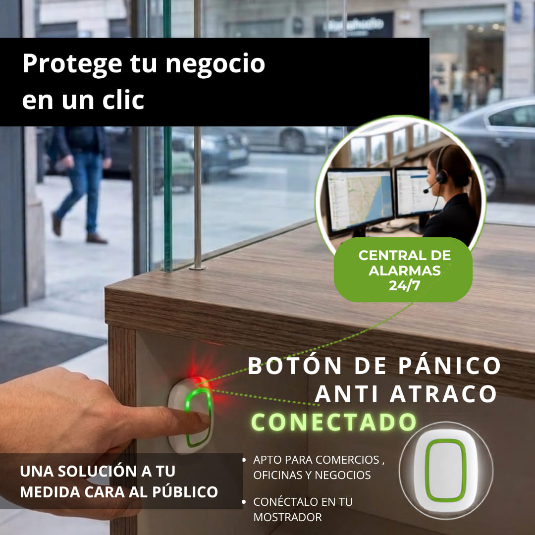 Botón anti atraco para comercios y negocios - AJA Seguridad