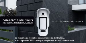 Detectores de alarma exterior en AJA Seguridad.